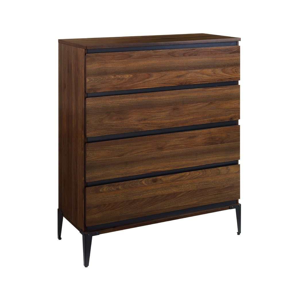 Theo Urban Modern Plank 4 Drawer Dresser – Saracina Home ... inside How Theo Dresser Revolutionized Modern Furniture Aesthetics