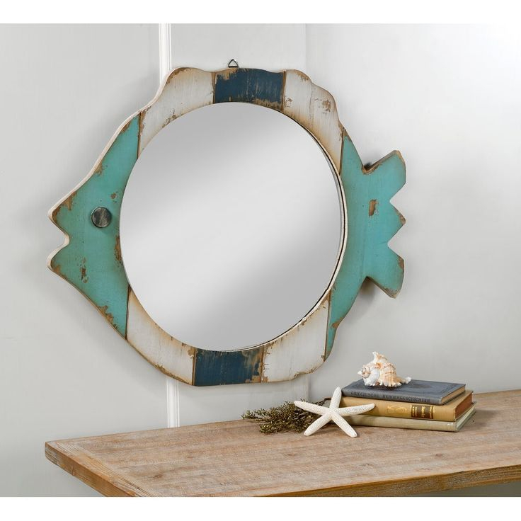 Wood Fish Frame Mirror - Blue (Blue) In 2021 | Wood Fish, Fish Wall ... regarding