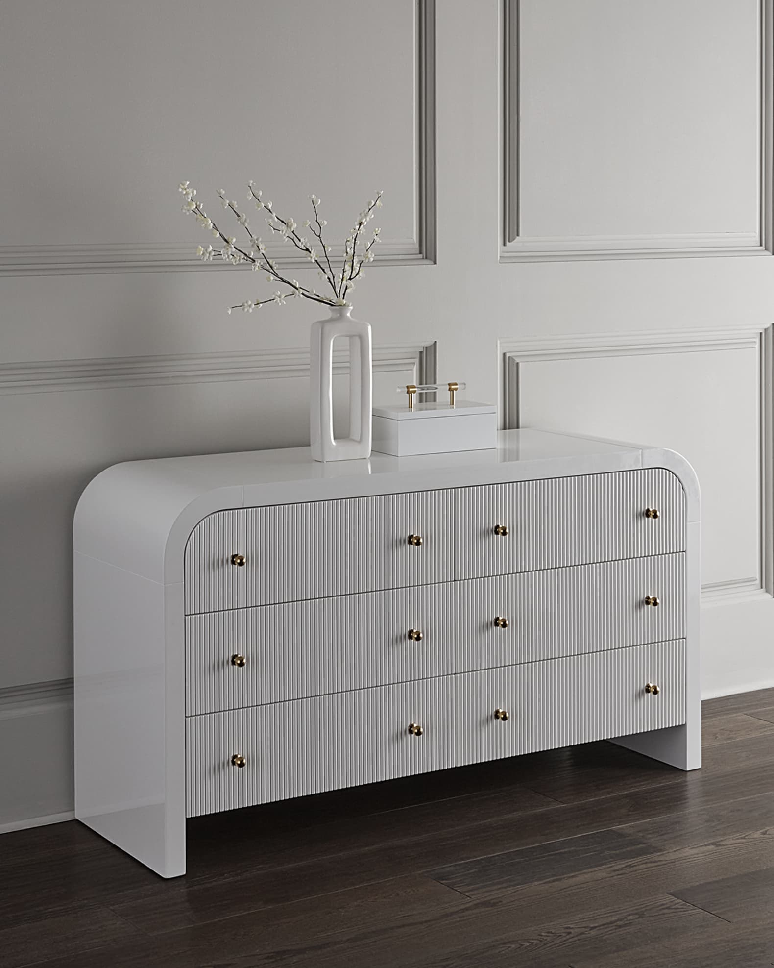 Worlds Away Delaney 6-Drawer Chest | Neiman Marcus with regard to Beyond the Surface Exploring the Unique Character of the Delaney Carved Tall Chest