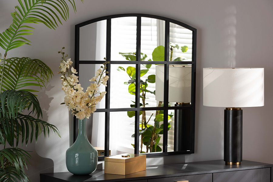 Wow | Baxton Studio Contemporary Barrington Series Mirrors | Enhance ... pertaining to Connie Black Metal Accent Wall Mirror A Timeless Addition to Any Home Decor