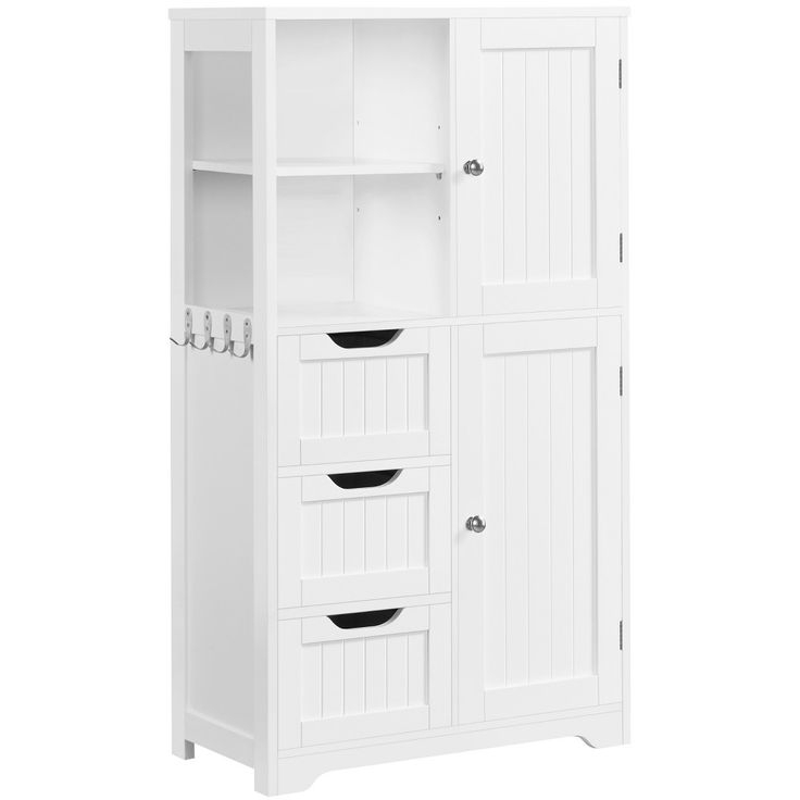 Yaheetech 42" Bathroom Storage Cabinet Floor Cabinet With 3 Drawers ... with