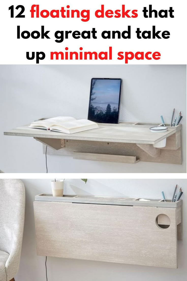 12 Floating Desks That Look Great And Take Up Minimal Space (2023 ... pertaining to Designing Functional Spaces with Floating Desks and Integrated Storage