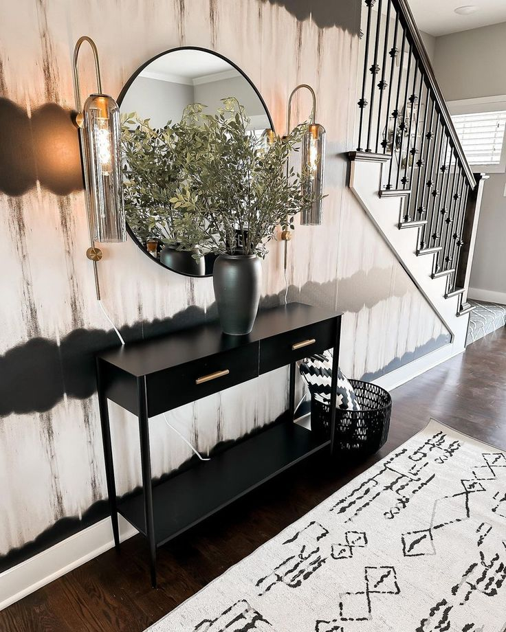 25 Gorgeous Entryway Decor Ideas To Make A Lasting First Impression ... in The Art of the Entryway Curating Ambiance Through Wall Finishes