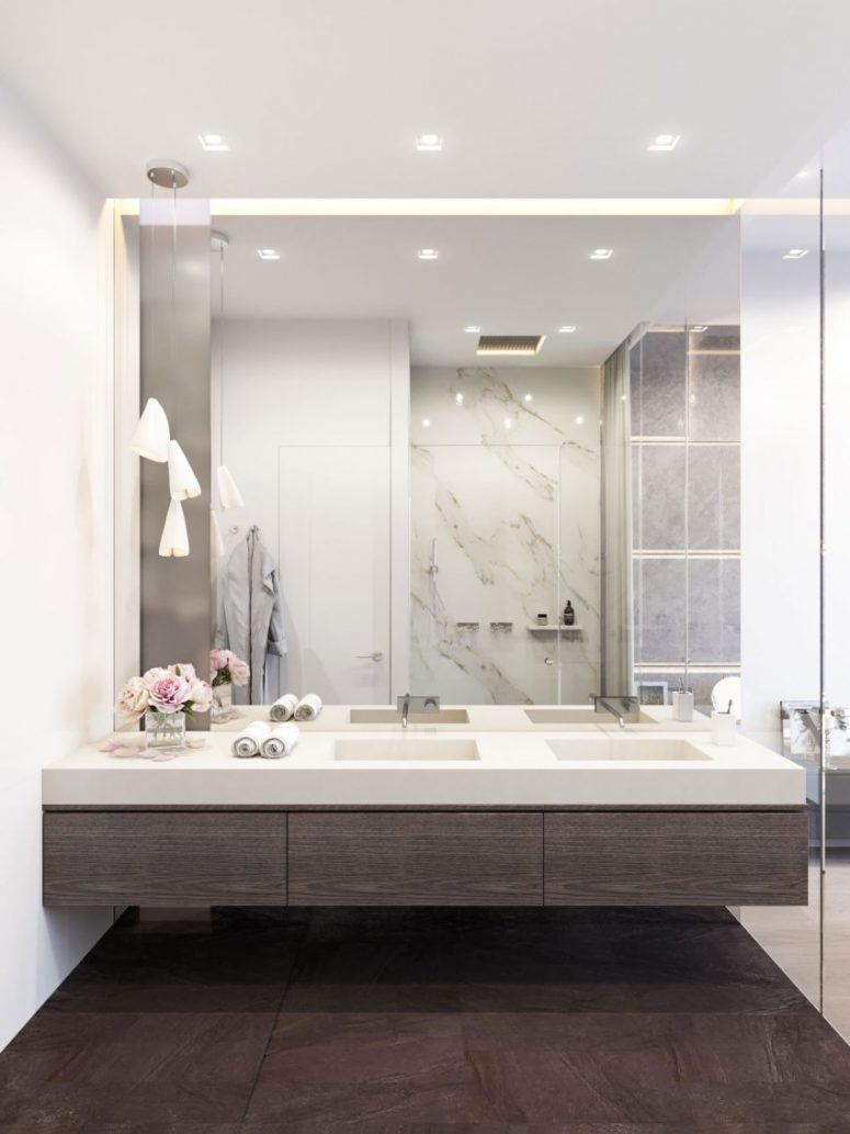 30 Cool Ideas To Use Big Mirrors In Your Bathroom - Digsdigs regarding
