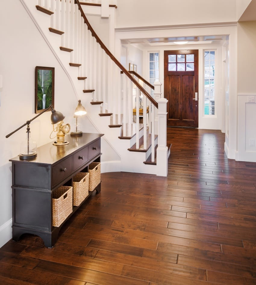 40 Fantastic Foyer (Entryways) With Staircases In Luxury Homes (Images) inside Curated Comfort Exploring the Design Philosophy Behind Wood-Accented Entryways