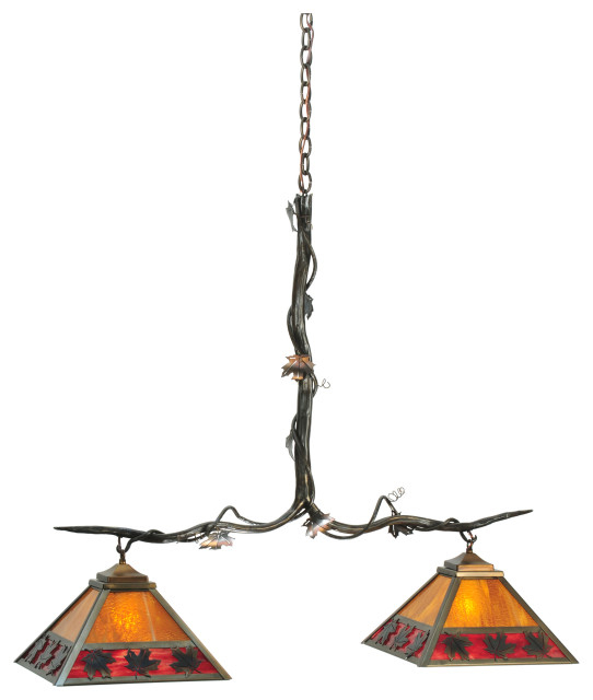 42L Maple Leaf 2 Lt Island Pendant - Rustic - Kitchen Island Lighting ... with regard to Creating Ambiance With the 42L Maple Leaf 2 LT Island Pendant