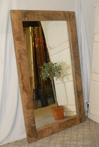 A Fantastic Rustic Reclaimed Oak Framed Mirror Ref 827 with regard to