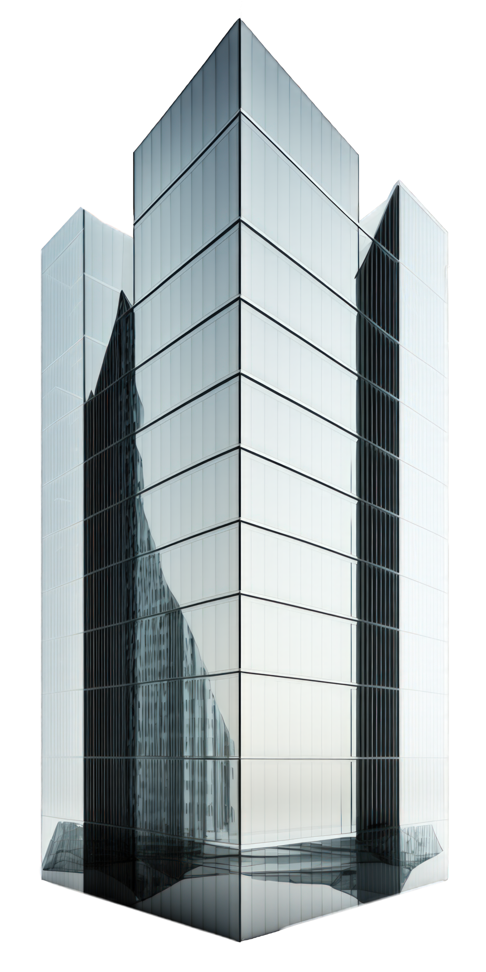 A Stunning Glass Skyscraper Stands Tall And Proud On A Transparent ... throughout