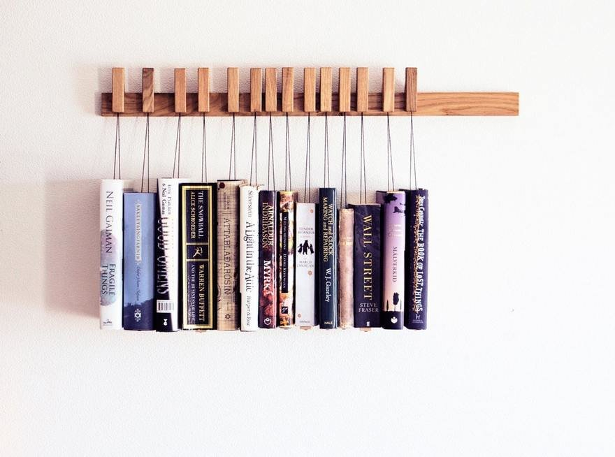 Agustav's Hanging Book Rack - Core77 regarding