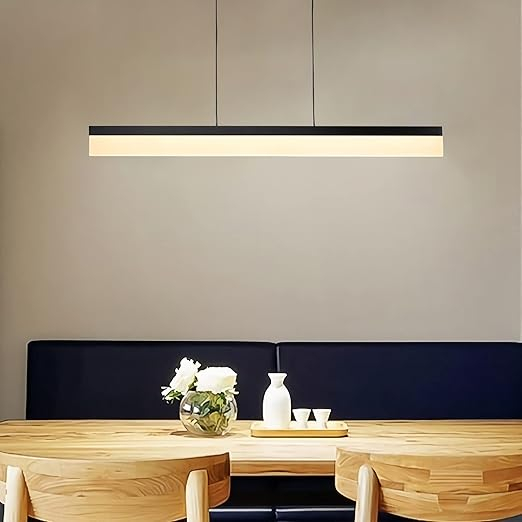 Amazon.com: Tubicen Linear Led Pendant Light, 25W Dimmable Kitchen ... inside