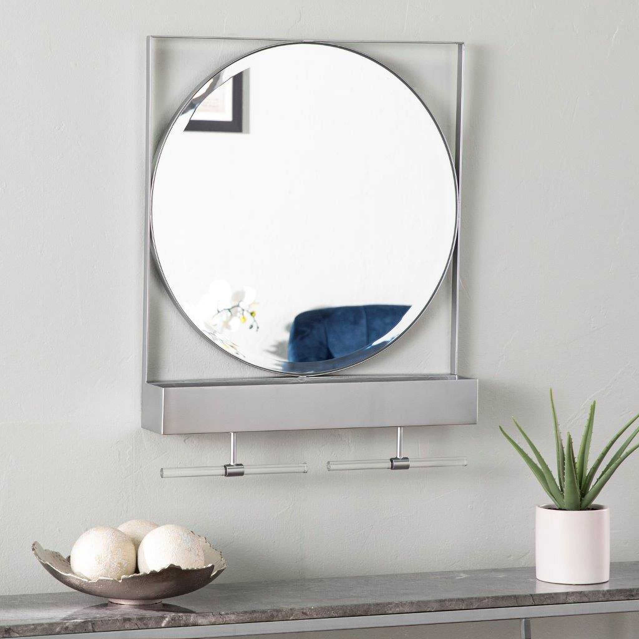 Anthrop Decorative Mirror With Storage By Sei Furniture | 1Stopbedrooms pertaining to