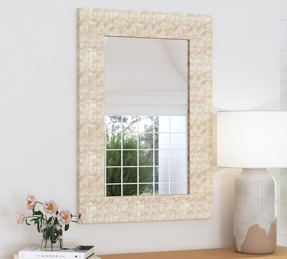 Bali Capiz Shell Mirror | Pottery Barn intended for