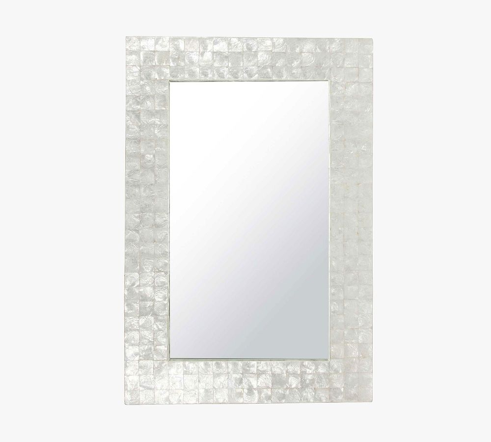 Bali Capiz Shell Mirror | Pottery Barn regarding Understanding the Unique Appeal of the Aspire Bali Gold Mirror's Finish