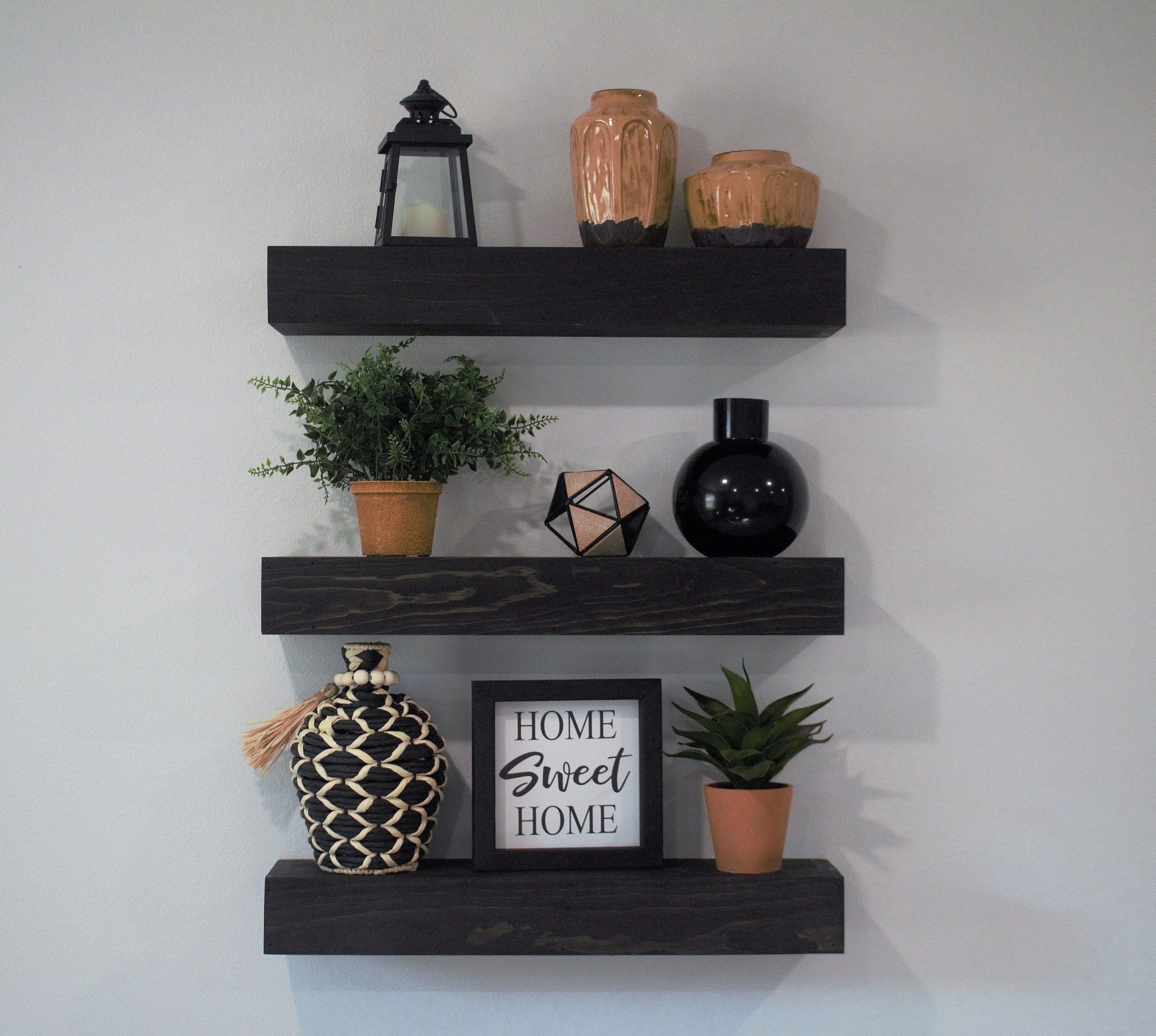 Black Floating Shelves – Artofit intended for