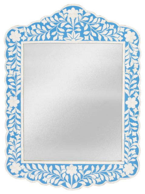 Blue Bone Wall Mirror, Belen Kox - Mediterranean - Wall Mirrors - By ... in
