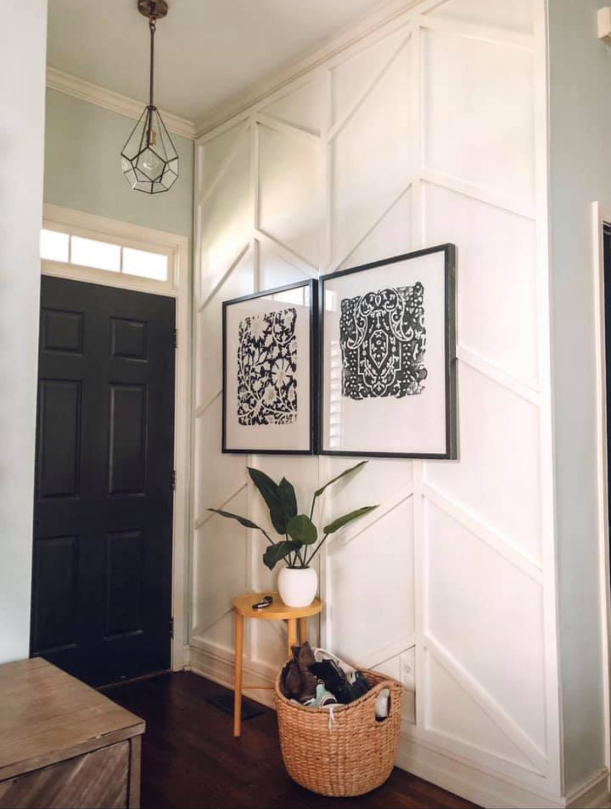 Board And Batten Entry Way. Love This Foyer! | Accent Walls In Living ... throughout
