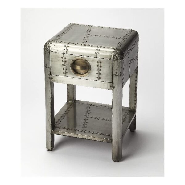 Bowery Hill Transitional 2 Piece Glass Top Nesting Coffee Table Set In ... pertaining to The Enduring Appeal of Silver Exploring the Bowery Hill Etagere