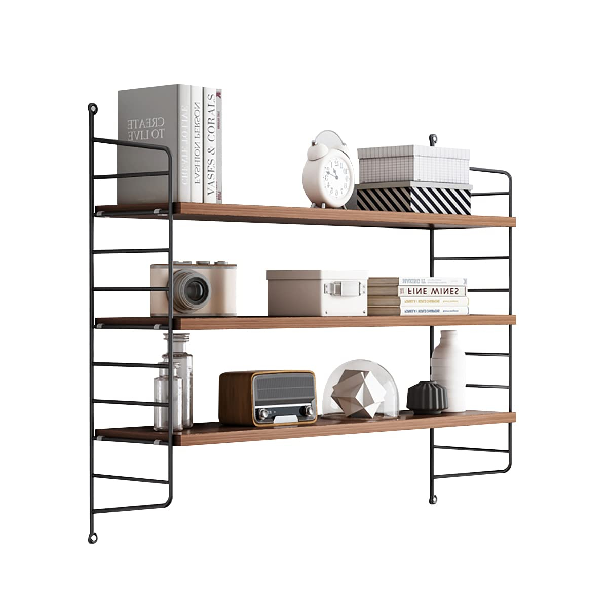Buy Cestbellafloating Shelves, Wood Wall Shelf 3 Tier Book Shelf ... regarding