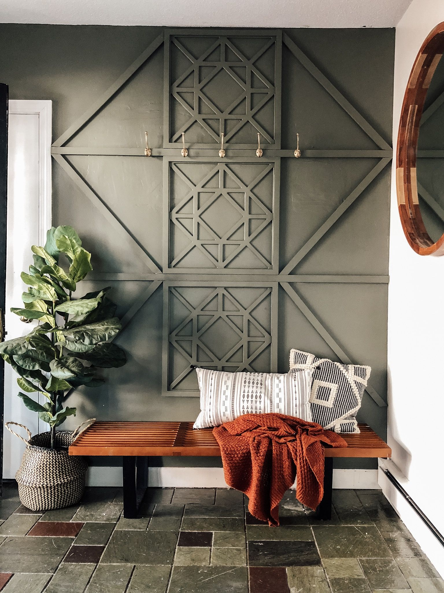 Choosing An Accent Wall For Your Entryway | Wood Feature Wall, Wooden ... with