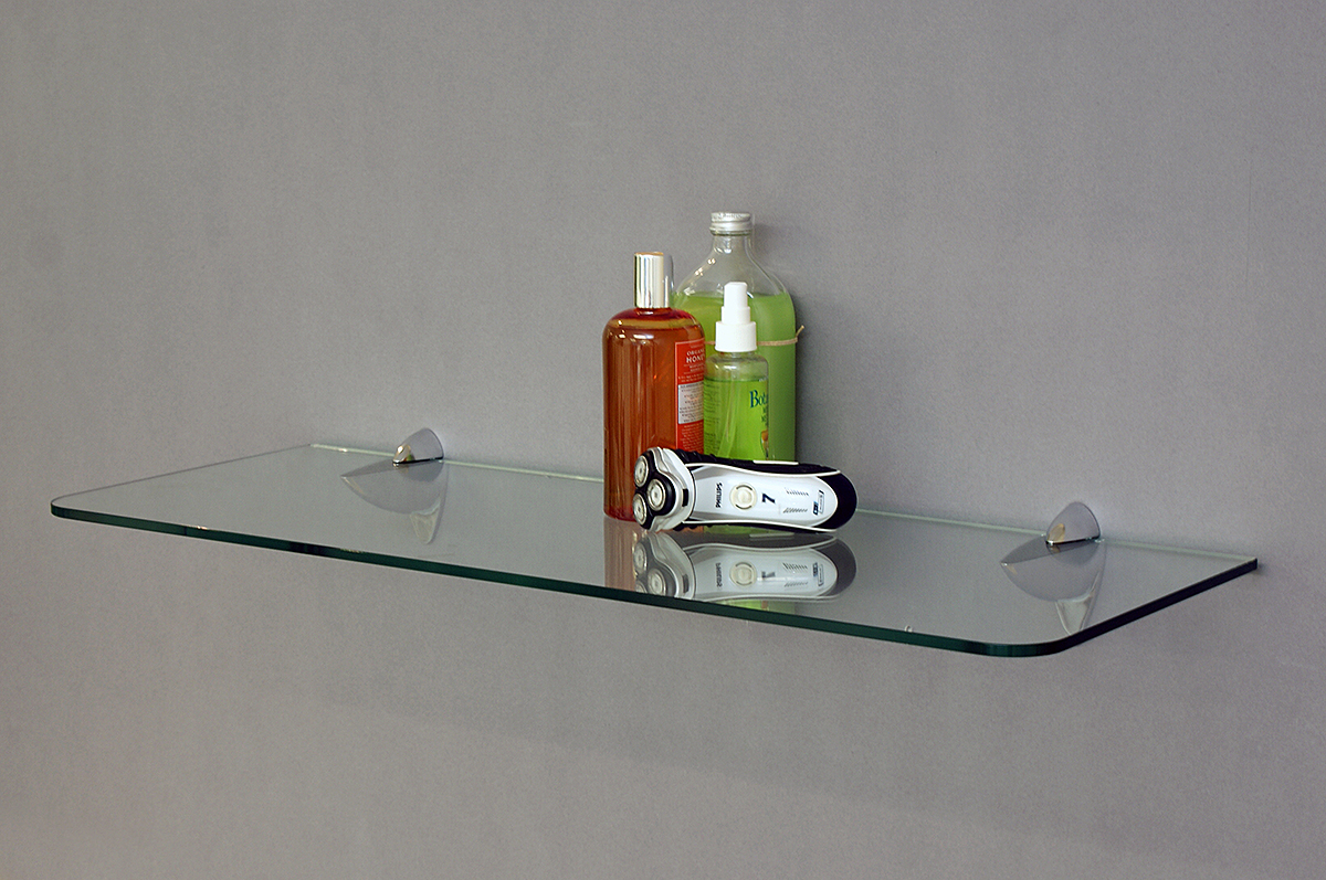 Clear Glass Shelf Kit 600X150X8Mm – The Shelving Shop throughout Maintaining the Pristine Look of Your Clear Glass Shelves