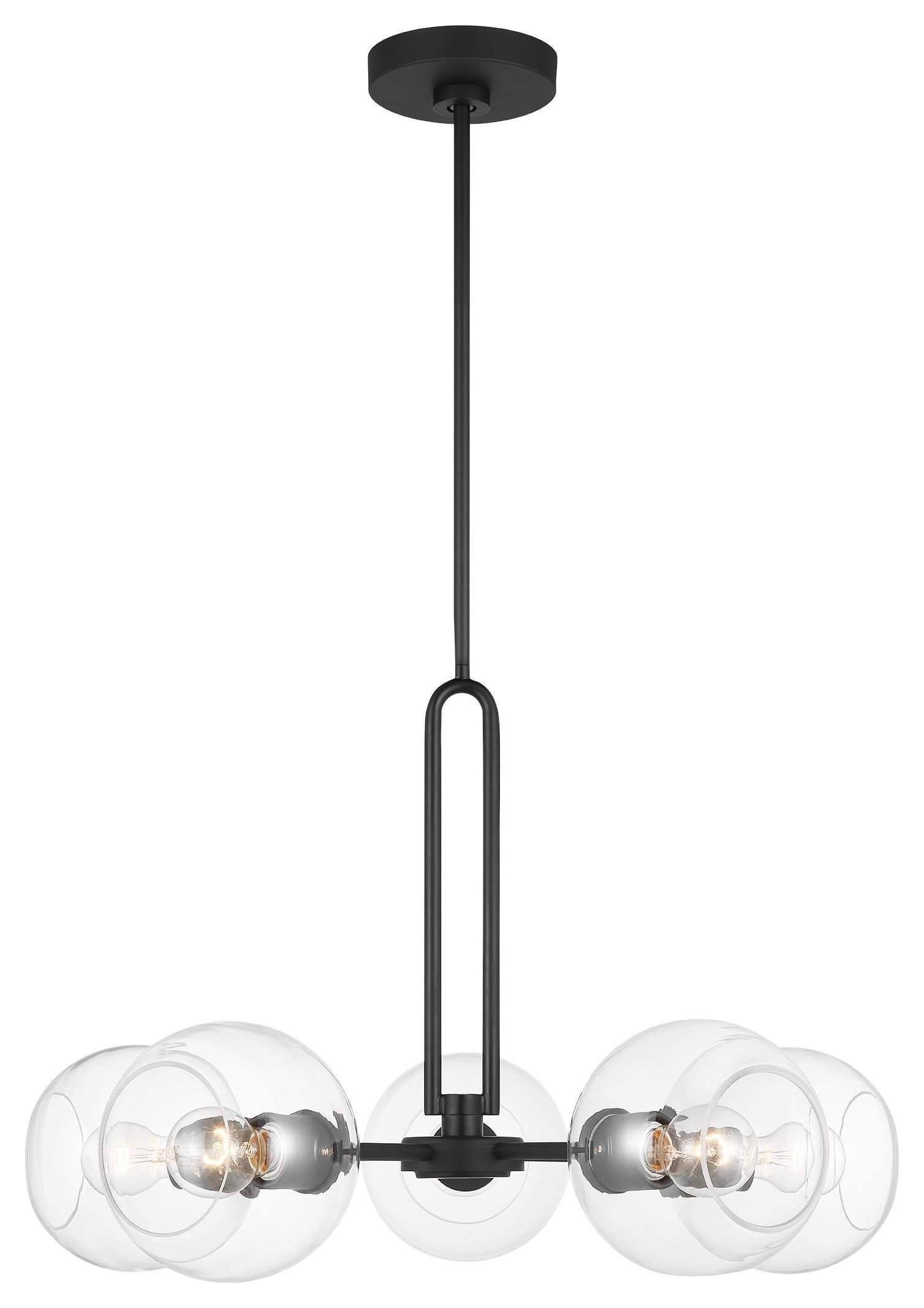 Codyn Five Light Medium Chandelier, Midnight Black - Transitional ... in