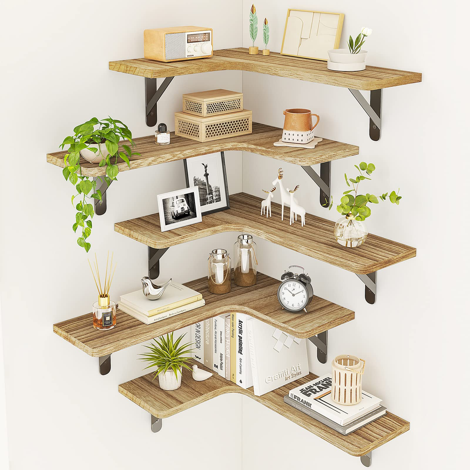 Corner Wall Shelves with
