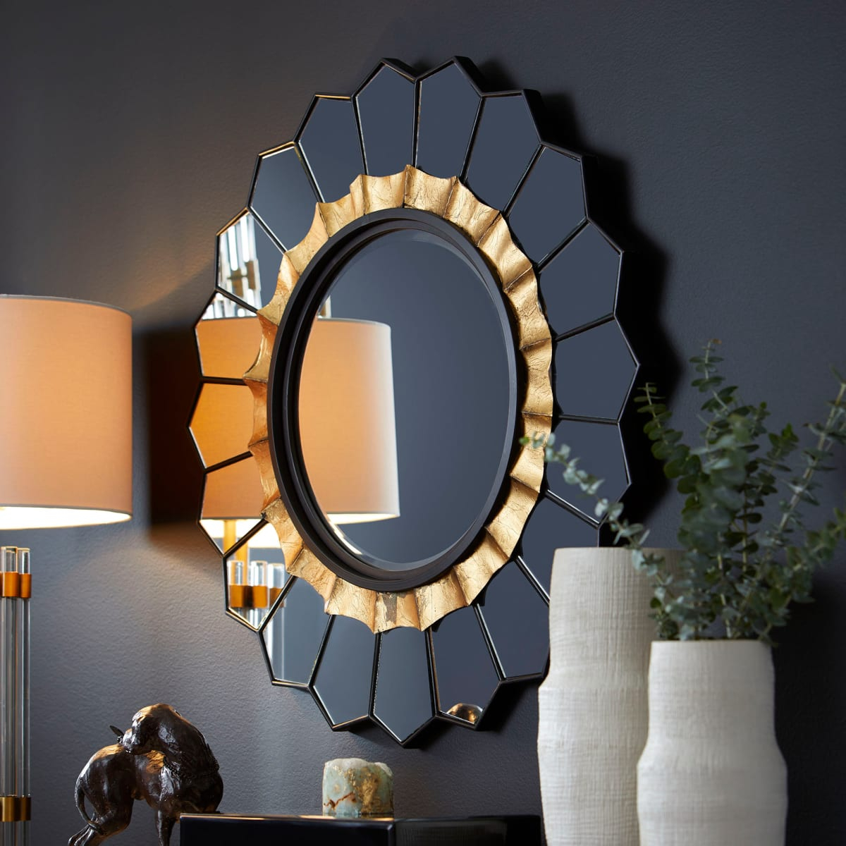Cyan Design 02737 Tempe Flower Shaped Mirror With Gold | Build.com in