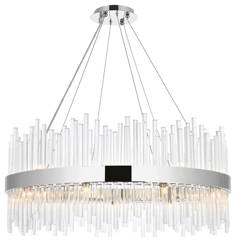 Dallas 20-Light Pendant In Chrome - Transitional - Pendant Lighting ... throughout