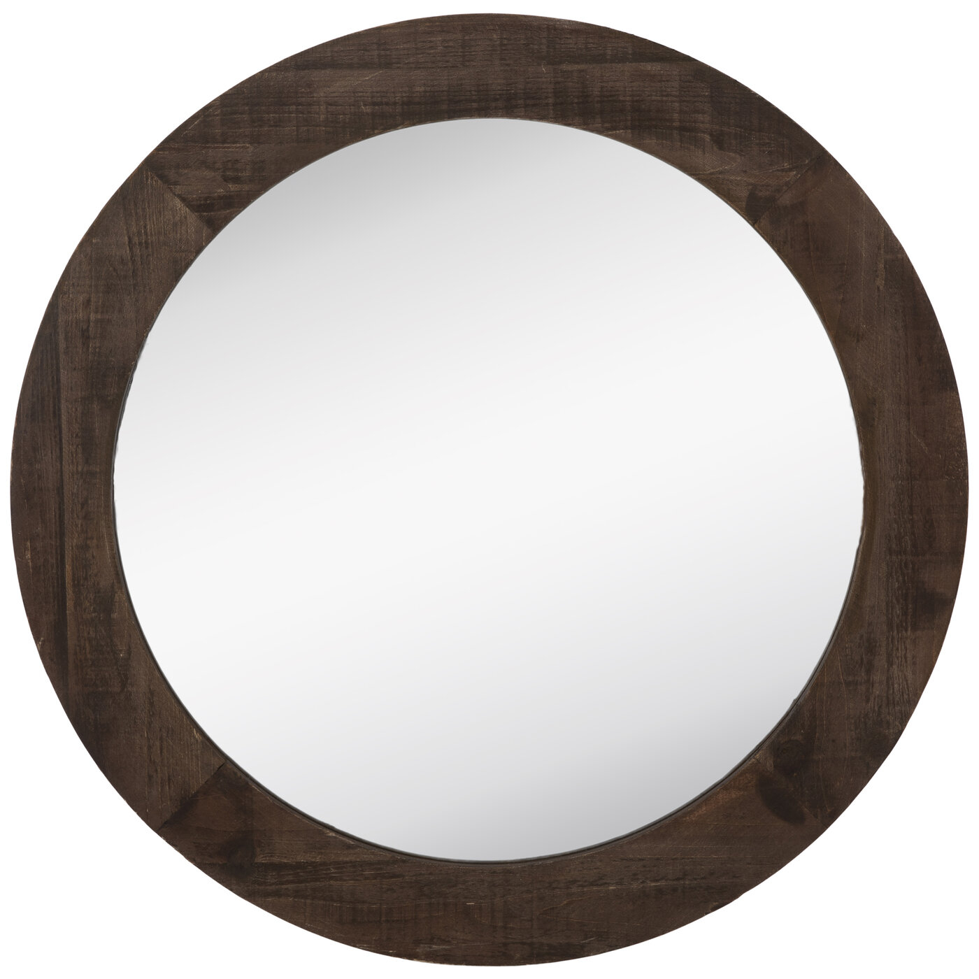 Dark Wood Frame Mirror with regard to Finding the Perfect Placement for Your 26" Round Brown Wood Frame Mirror Style Tips