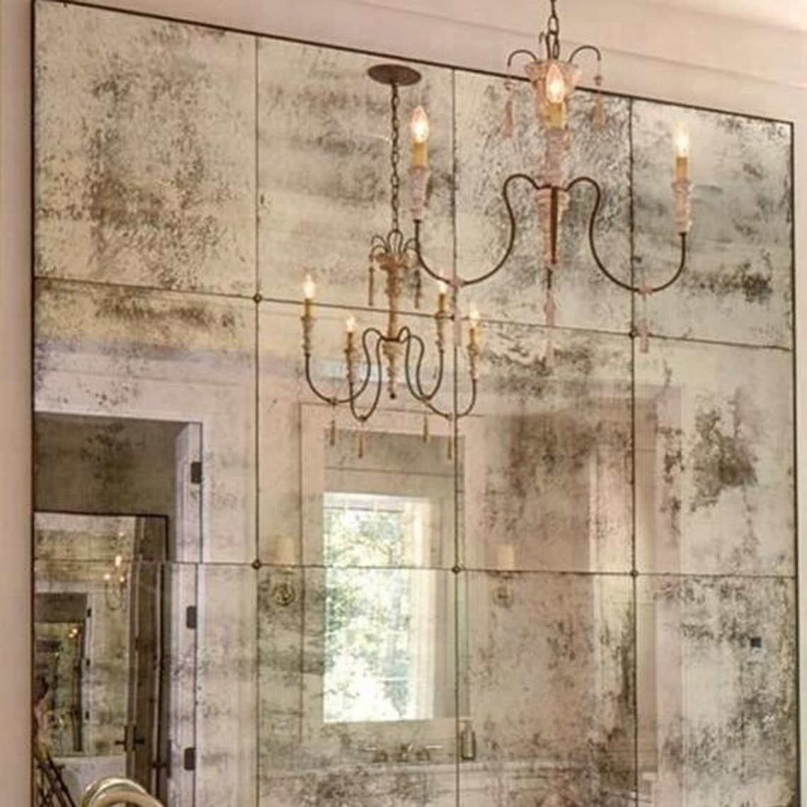 Distressed Foxed Mirror Splash Back Antique Aged Glass | Etsy with regard to