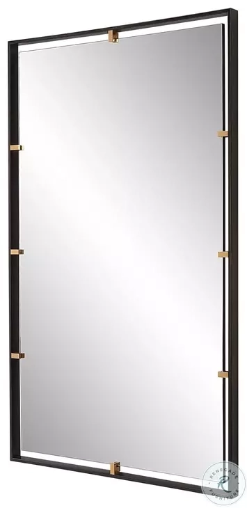 Egon Aged Bronze Rectangular 30" Mirror From Uttermost | Coleman Furniture inside