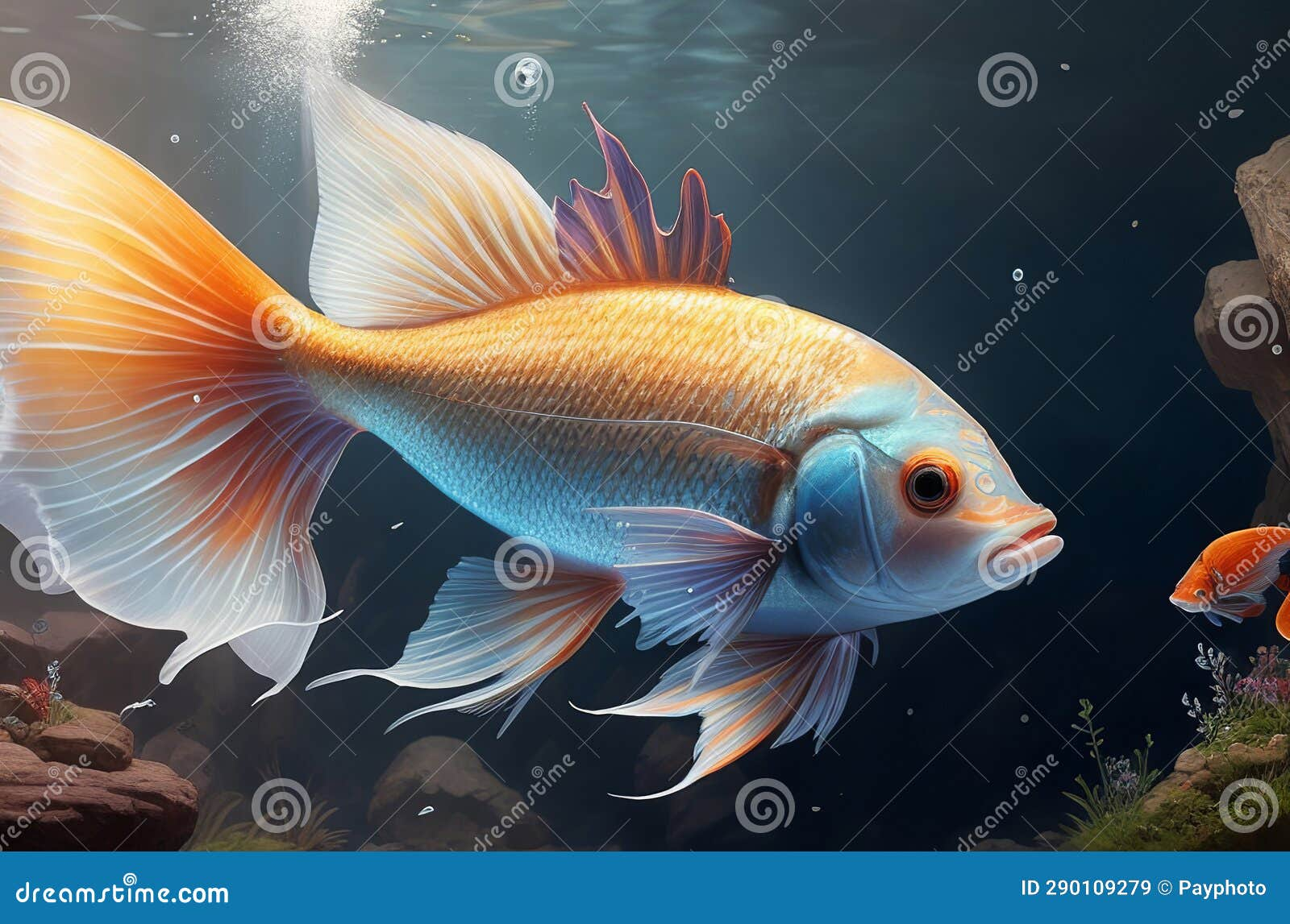 Enchanting Fantasy Fighting Fish Art: A Dive Into Aquatic Beauty. Stock ... regarding