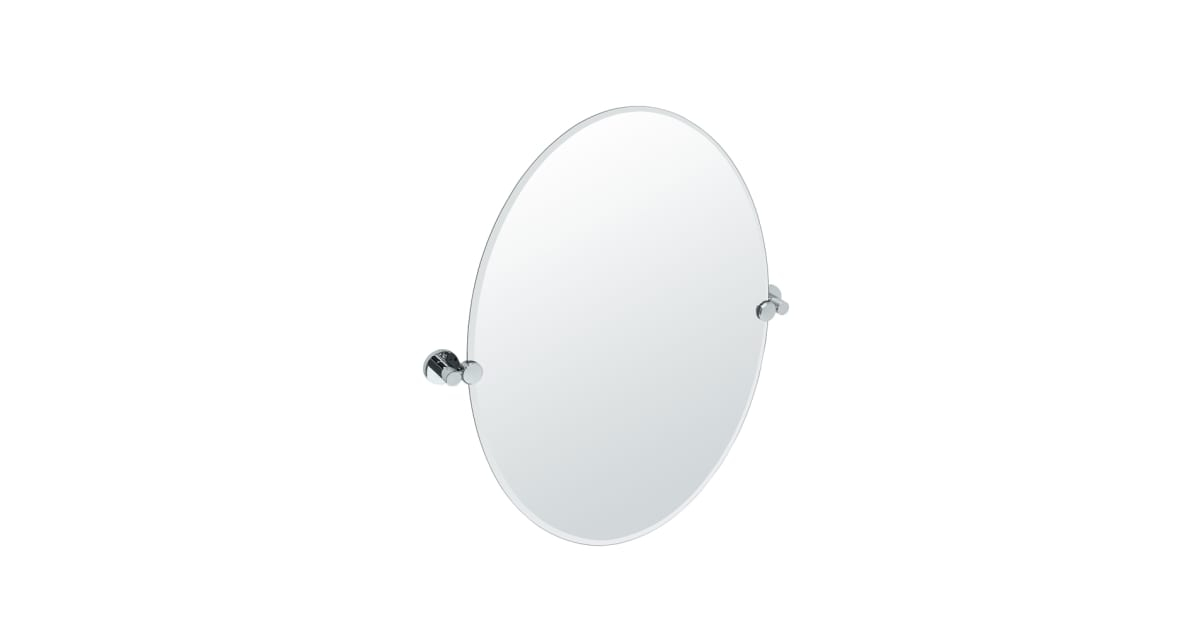 Gatco 4689 Channel 19-1/2" W X 26-1/2" H Oval Frameless Bathroom Wall ... throughout