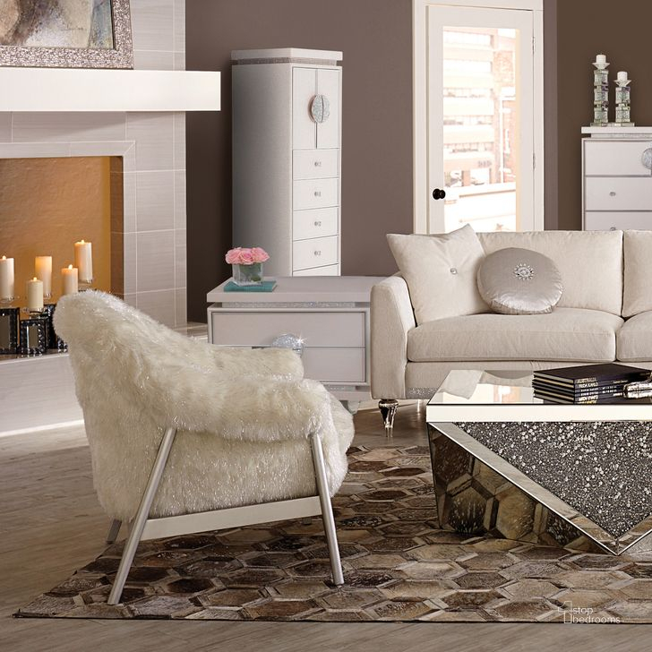 Glimmering Heights Ivory Lingerie Chest By Aico | 1Stopbedrooms intended for Exploring the Unique Qualities of Ivory Glimmering Heights Mirrors