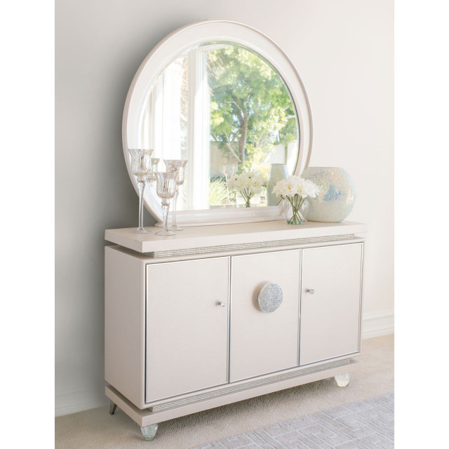 Glimmering Heights Sideboard With Mirror - Ivory - Traditional ... regarding