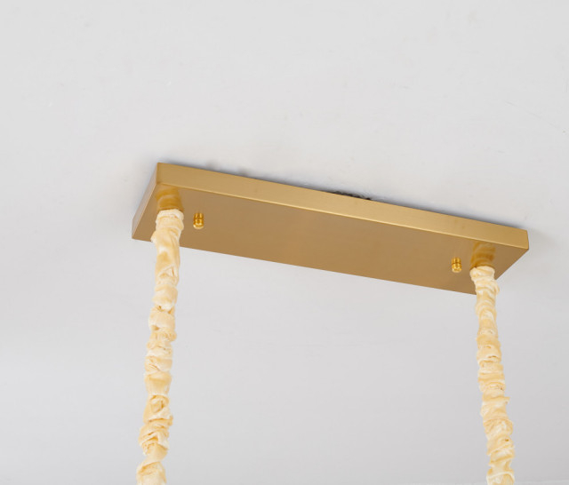 Gold Metal Chandelier With Clear Hanging Crystals - Contemporary ... with regard to