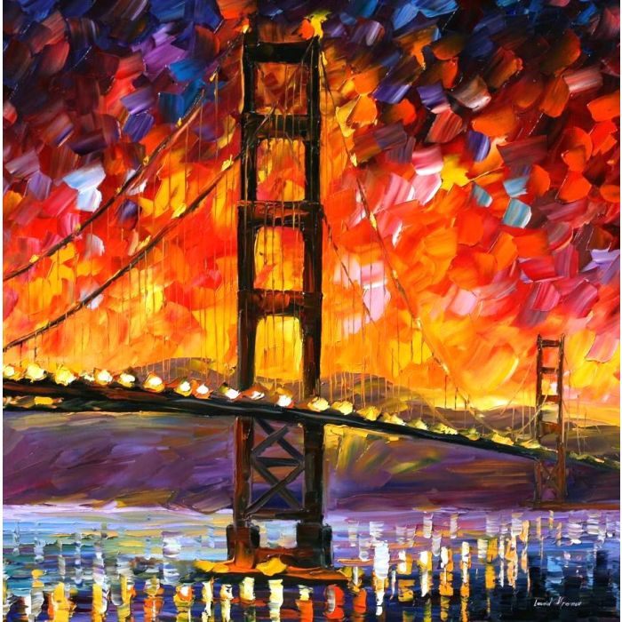 Golden Gate Bridge - Oil Painting | Free Shipping with