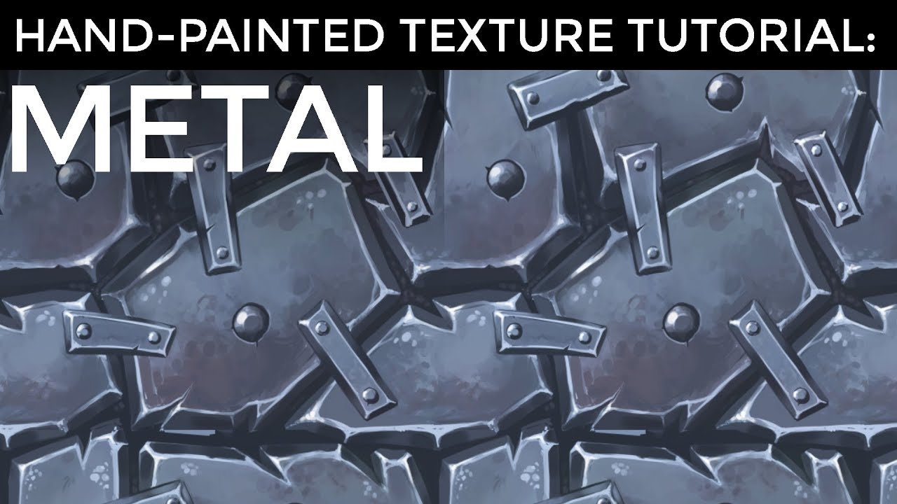 Hand-Painted Texture Tutorial: Metal - Youtube inside Beyond the Canvas Exploring the Textures of Iron Hand-Painted Walls