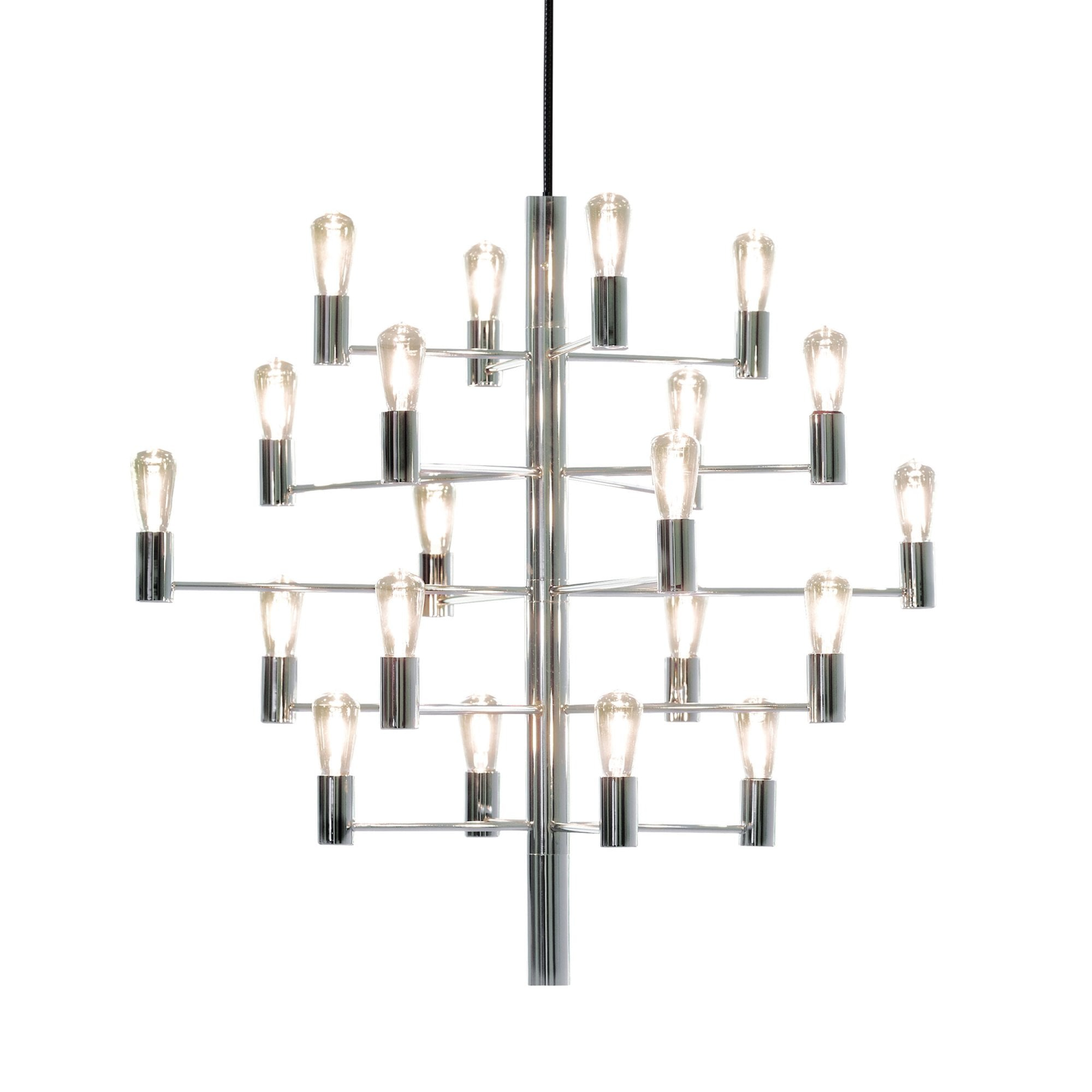 Herstal Manola Krona 20 Light Pendant In Chrome - Chandeliers From Dusk ... with Beyond the Blueprint Exploring the Craftsmanship of the Perret 20-Light Pendant