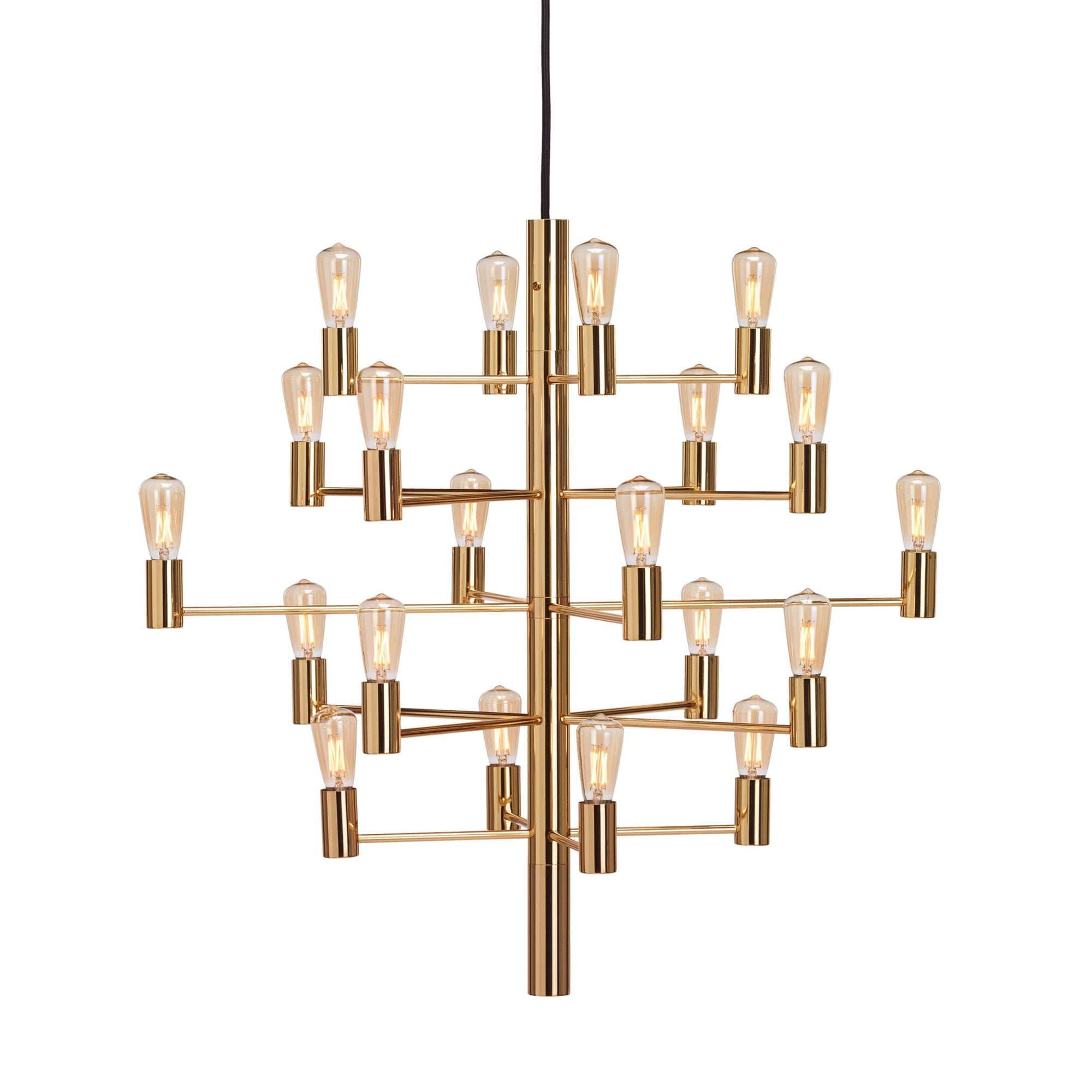 Herstal Manola Krona 20 Light Pendant In Satin Brass - Chandeliers From ... in