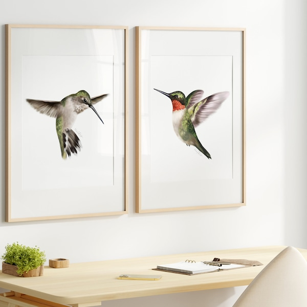 Hummingbird Art - Etsy for