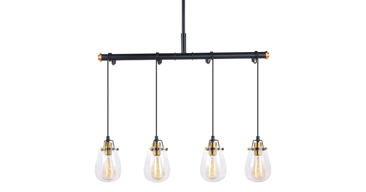 James Allan Vxp83022Blnb Chase 4 Light 33" Wide Pendant | Build.com pertaining to