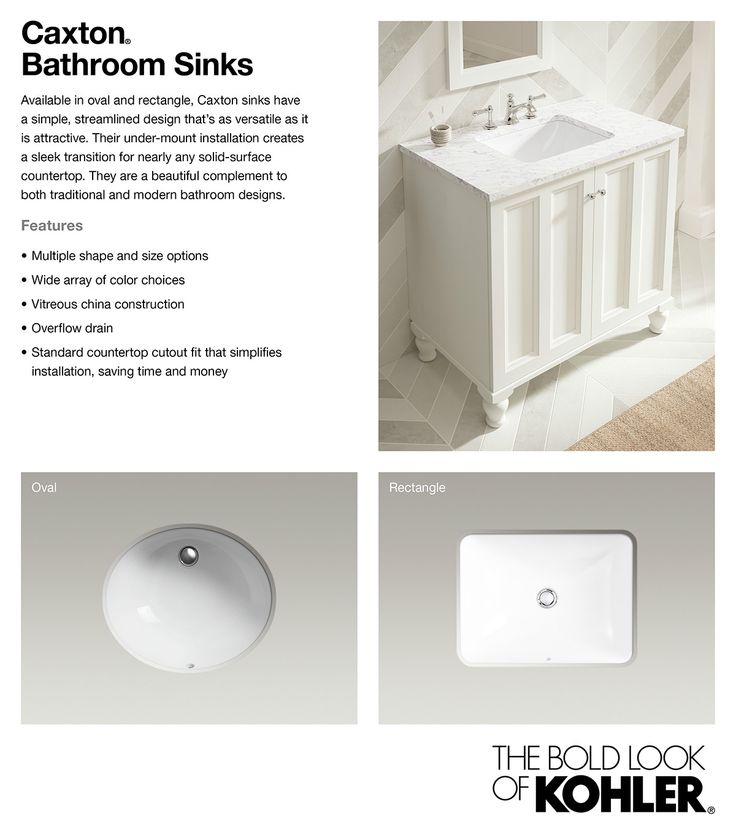 Kohler Caxton Rectangle Undermount Bathroom Sink In White-K-20000-0 ... with regard to The Design Appeal of the Kohler K-26052 Essential Rectangular Sink