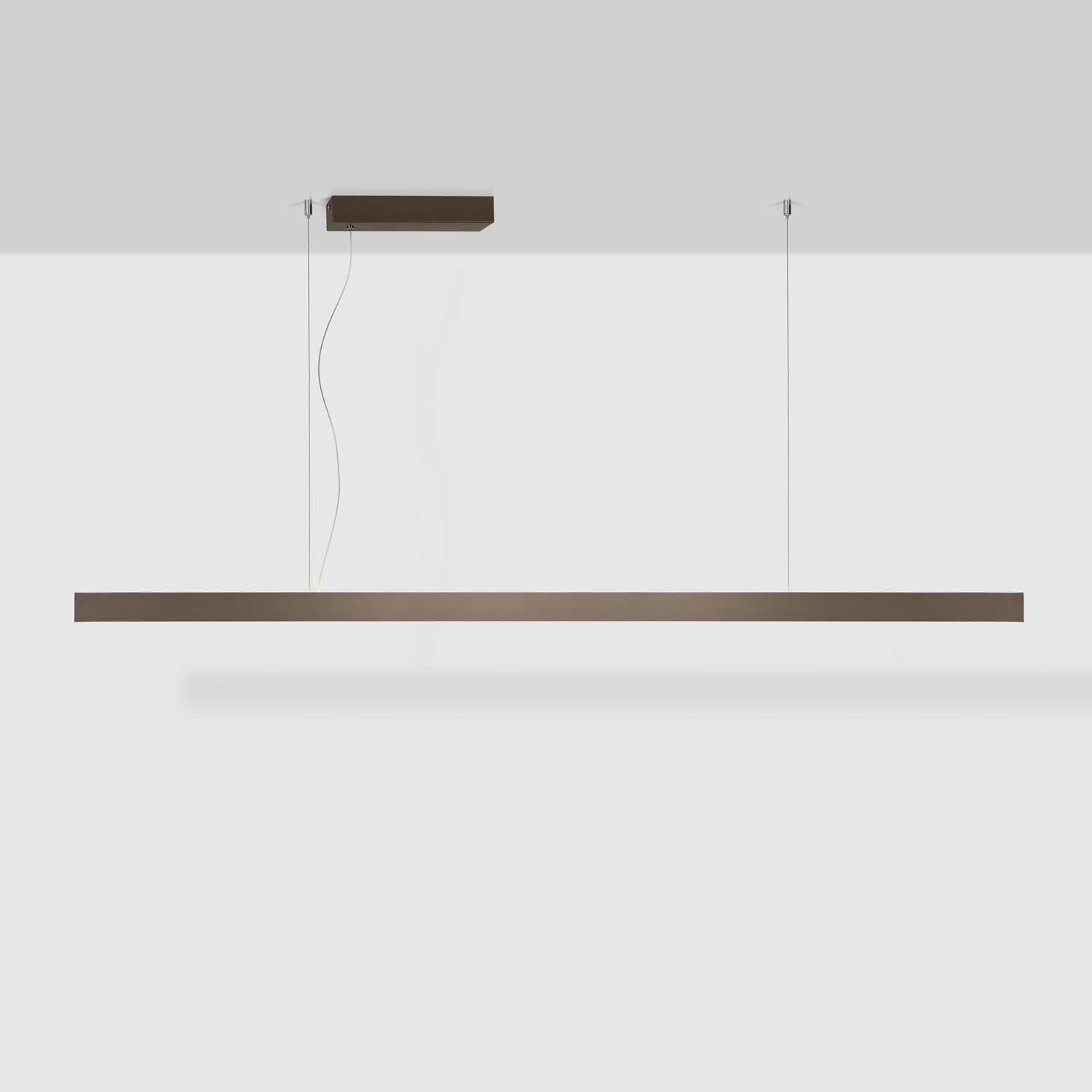 Line Linear Led Pendant Lamp Up-Down - Brushed Bronze - Lightinova ... inside