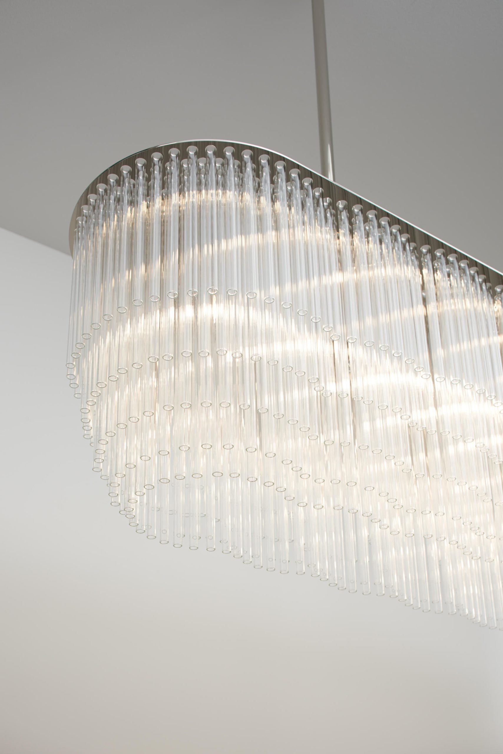 Linear Chandelier 1479Mm Polished Nickel | Architonic with regard to A Deep Dive Into Contemporary Linear Chandeliers in Brushed Nickel