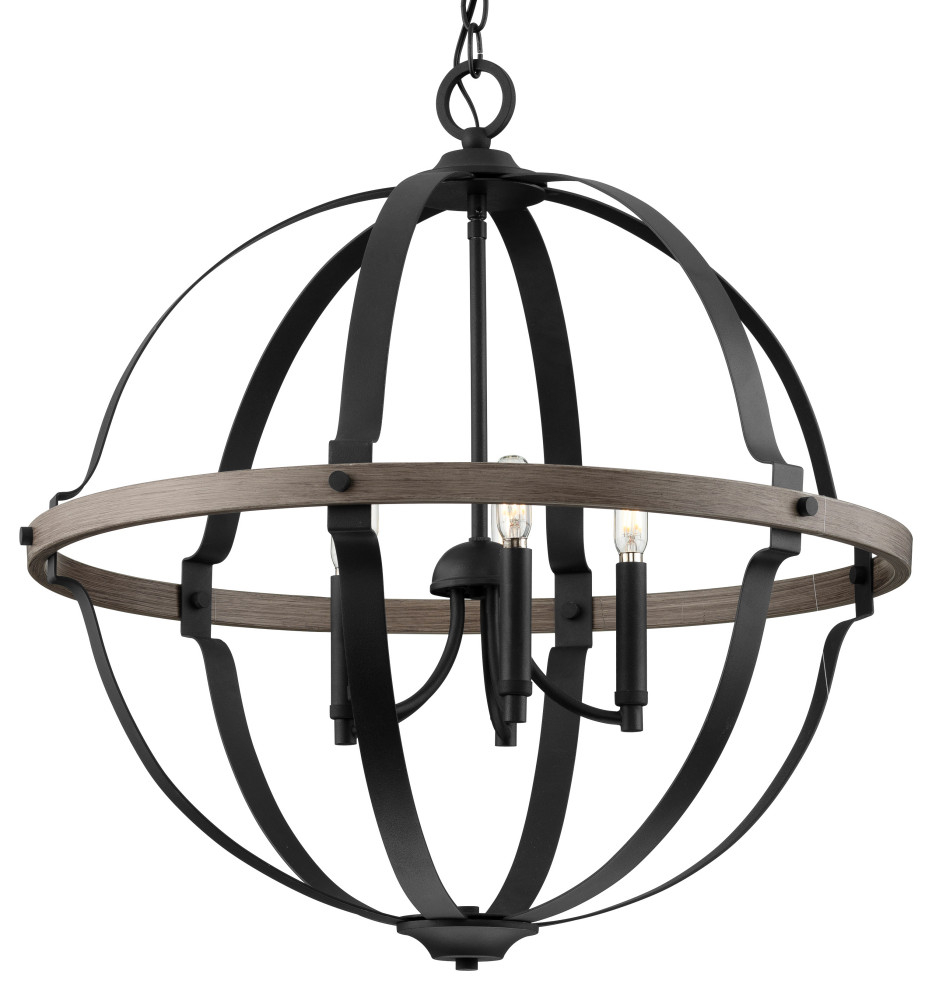 Luxury Farmhouse Chandelier, Midnight Black - Farmhouse - Chandeliers ... regarding