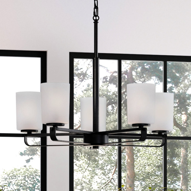 Luxury Modern Chandelier, Midnight Black - Transitional - Chandeliers ... regarding