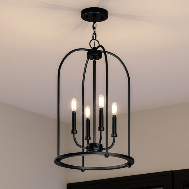 Luxury Modern Farmhouse Chandelier, Midnight Black - Transitional ... inside Beyond the Basics Exploring the Craftsmanship of Midnight Black Chandeliers