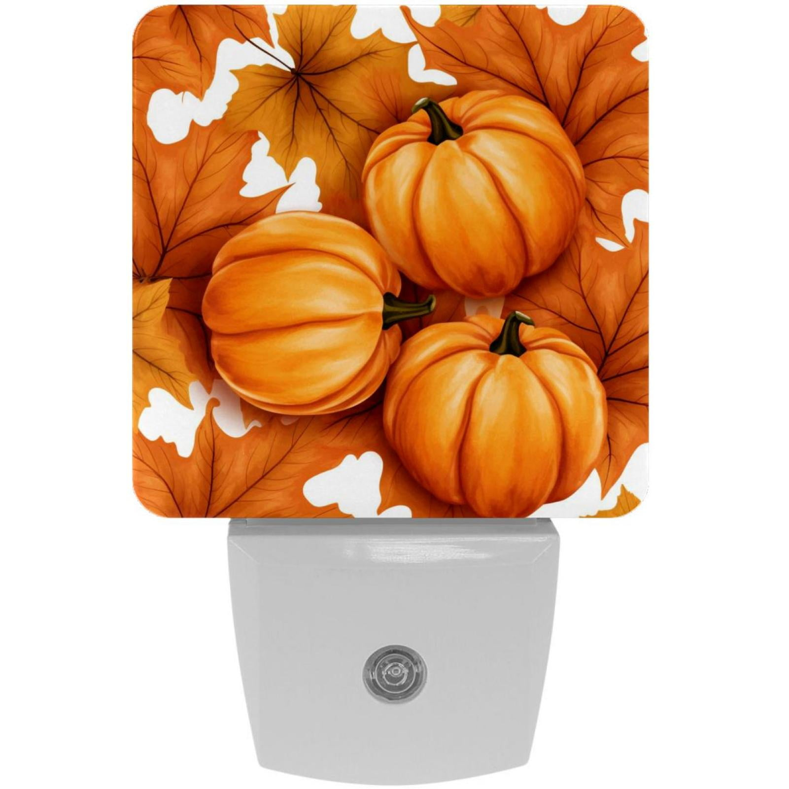 Maple Leaf Pumpkin Led Square Night Lights - Bedside Lighting Solution ... throughout