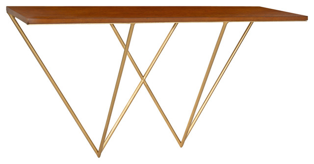 Melita Floating Wall Shelf Console Table, Walnut Brown 32 Inches, 32 ... pertaining to The Art of Display Curating Collections on Your Melita Wall Shelf